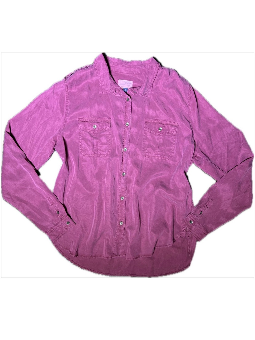 Universal Thread Burgundy Red Button Down Shirt Lyocell XL
